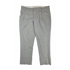 Gap Gray Button Stretch Cuffed Dress Trouser Pants Women's Size 8